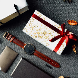 Wrapping Paper with golden stars Presentpapper