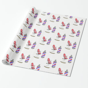 Wrapping Papper Barber Presentpapper