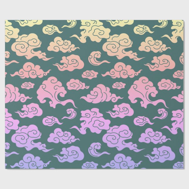 Wrapping Papper CHINESE CLOUD MÖNSTER Presentpapper (Platt)