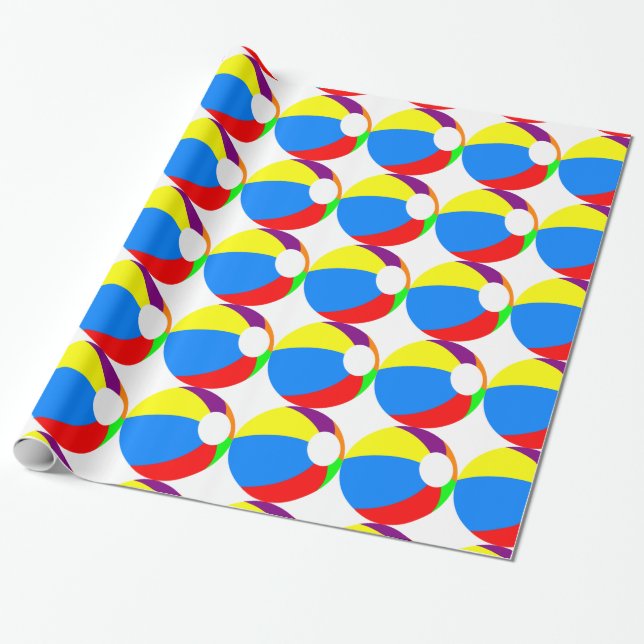 Wrapping Papper för Beach Boll Presentpapper (Utrullad)