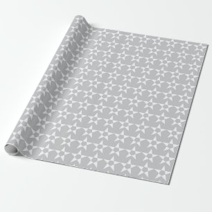 Wrapping Papper för grått Star Mönster Presentpapper