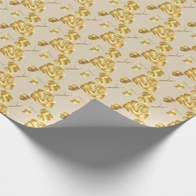 Wrapping Papper-Guld Ro Presentpapper (Hörn)