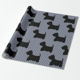 Wrapping Papper - Scottie Hund Tartan Presentpapper