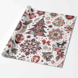 Wrapping with Christmas Motifs n10 Presentpapper