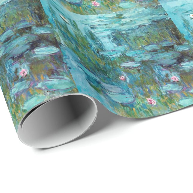 Wrappingpaper Claude Monet Nympheas Vatten Lilies Presentpapper (Rullad Hörn)