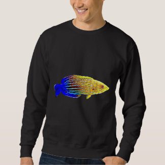 Wrasse Saltwater Aquarium Coral Reef Fish Lång Ärmad Tröja