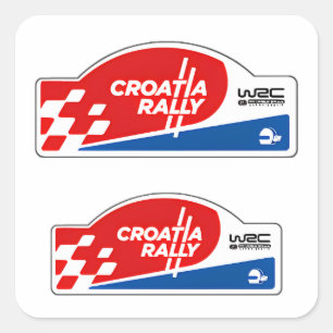 WRC Kroatien Rally Championship tävla Fyrkantigt Klistermärke