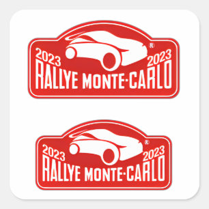 WRC Monte- Carlo Rally Rallye Monte carlo Fyrkantigt Klistermärke