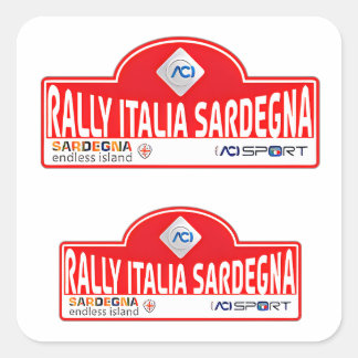 WRC Rally Italia italien tävla motorsport Fyrkantigt Klistermärke