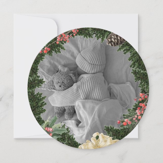 Wreath Flat Holiday Card (Framsida)