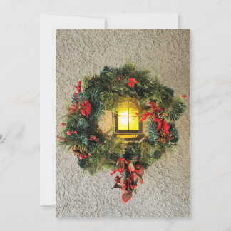 Wreath  holiday card julkort