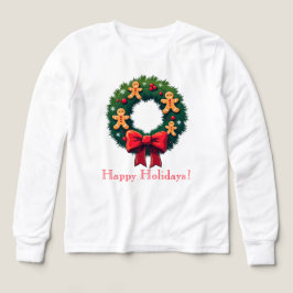 Wreath with Gingerbread Men T Shirt