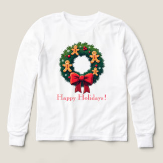 Wreath with Gingerbread Men T Shirt