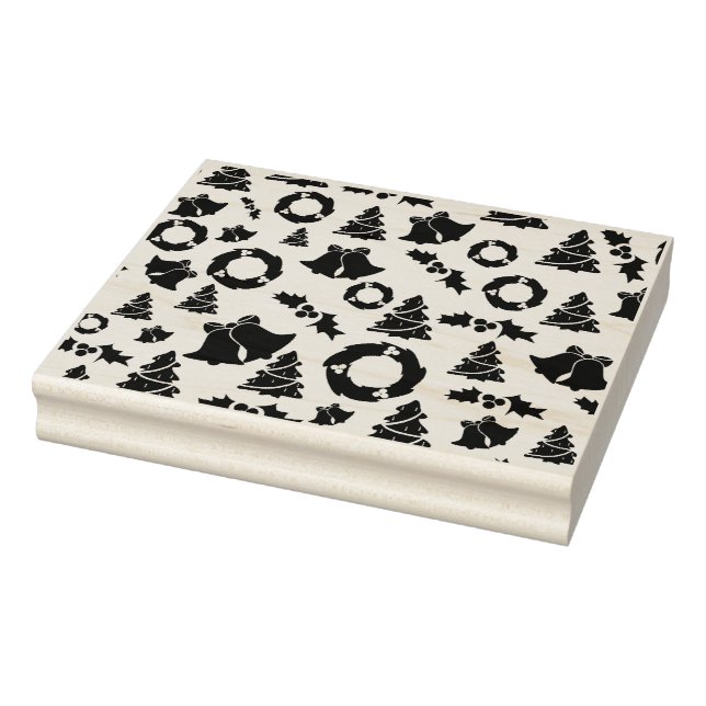 Wreaths klockor julgranar holly frimärke stämpel (Stämpel)