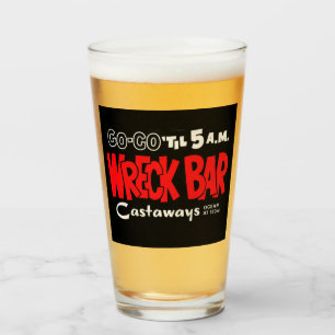WRECK PUB GO-GO CASTAWAYS MIAMI BEACH BEER TUMBLER GLASKOPP