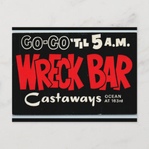 WRECK PUB THE CASTAWAYS MIAMI BEACH POSTCARDS VYKORT