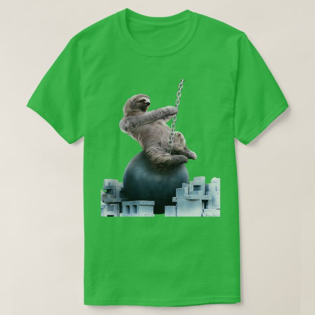 Wrecking Boll Sloth T Shirt (Design framsida)