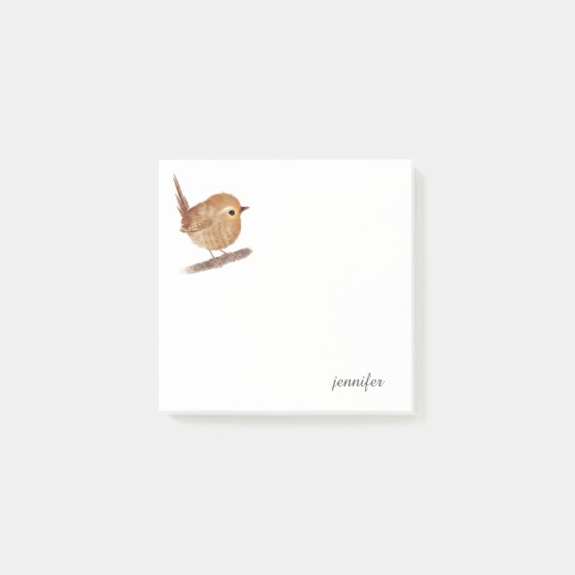 Wren Bird Post-it® Notes Post-it Block (Framsida)