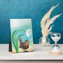 Wren Bird Sjunga vid Dawn i Vår