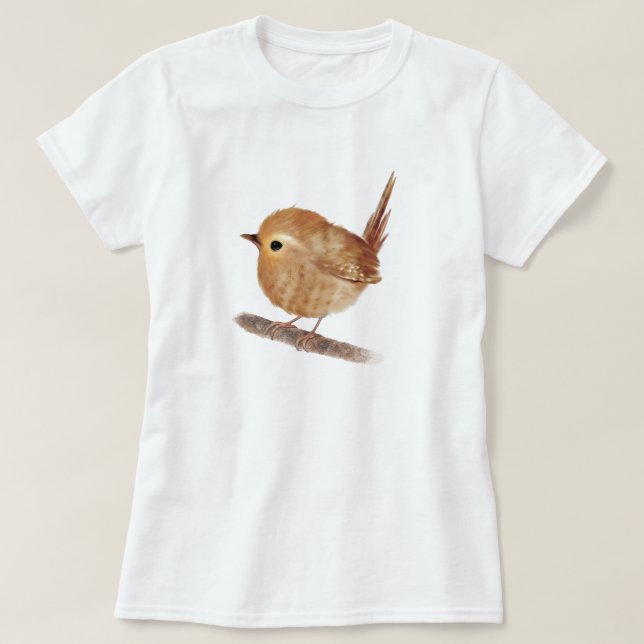 Wren Bird T Shirt (Design framsida)