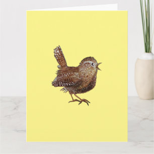 Wren Bird (Troglodytes Troglodytes) Birthday Kort