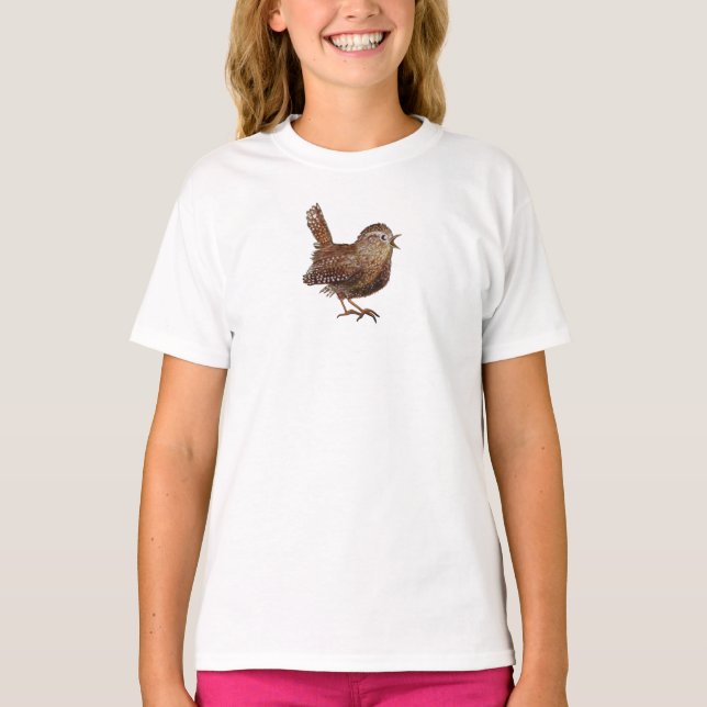 Wren Bird (Troglodytes Troglodytes) T Shirt (Framsida)