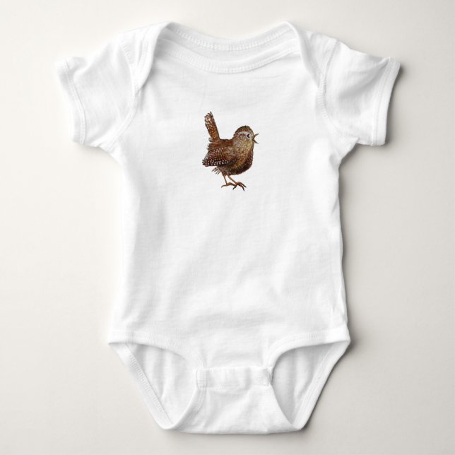 Wren Bird (Troglodytes Troglodytes) T Shirt (Framsida)