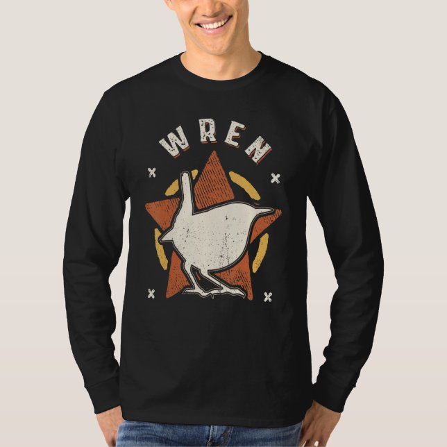 Wren Bird Vintage Retro Classic Animal T Shirt (Framsida)
