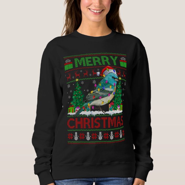 Wren Bird   Xmas Tree Ugly Santa Wren Christmas T Shirt (Framsida)