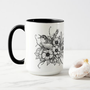 Wren bouquet mugg