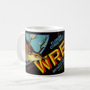 Wren Brand Florida Citrus Fruit Label Kaffemugg