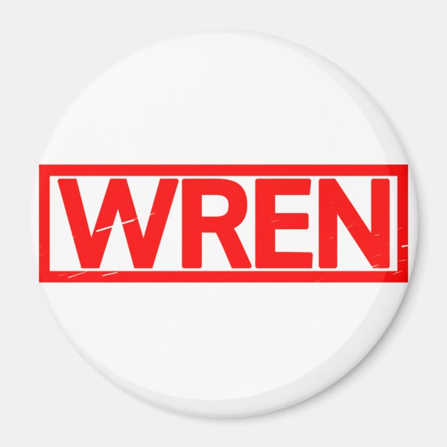 Wren Frimärke Magnet (Framsidan)
