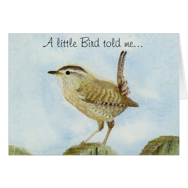 Wren Grattiss Hälsningskort (Framsidan Horizontal)