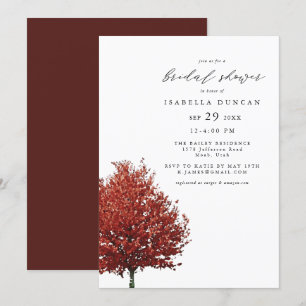 Wren - Höstfärgad rödlönn, Träd, Möhippa Inbjudningar