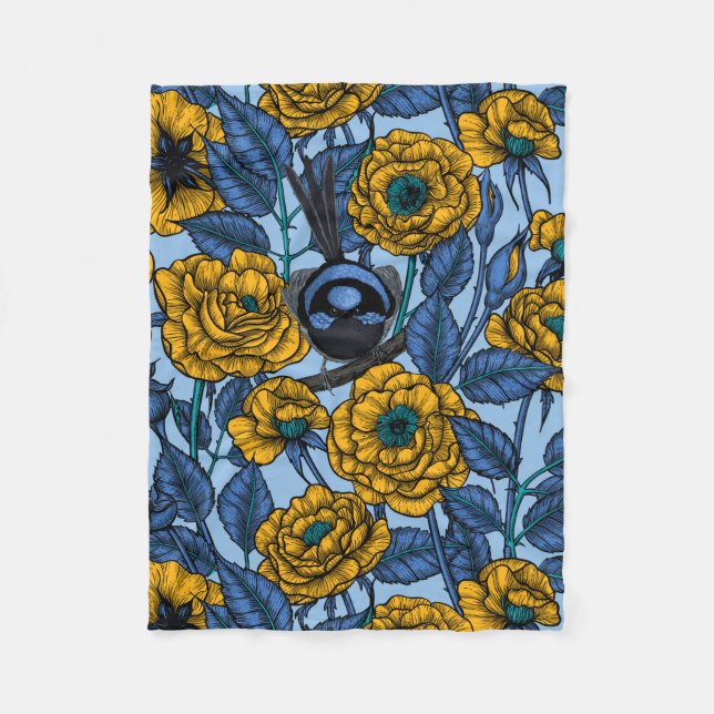 Wren i ro fleecefilt (Framsidan)