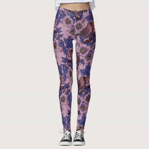 Wren och hellør, rosa och violett leggings