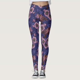 Wren och hellør, violett och rosa leggings