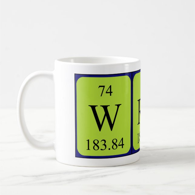 Wren periodisk bord namn mugg (Vänster)