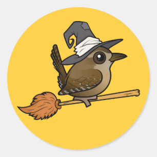 Wren Witch Runt Klistermärke