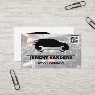 Wrench Car Automatiska tjänster Motorfack QR Visitkort