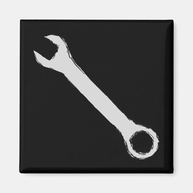 Wrench. Grått och svart. Spanner. Magnet (Framsidan)