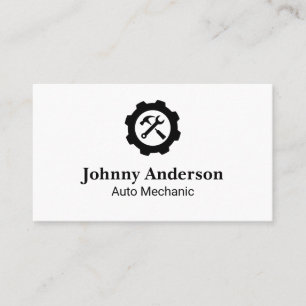 Wrench Hammer Logotyp Mekanisk teknik Visitkort