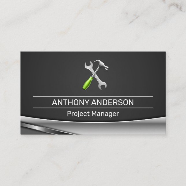 Wrench Hammer Verktyg | Leverans Visitkort (Framsida)