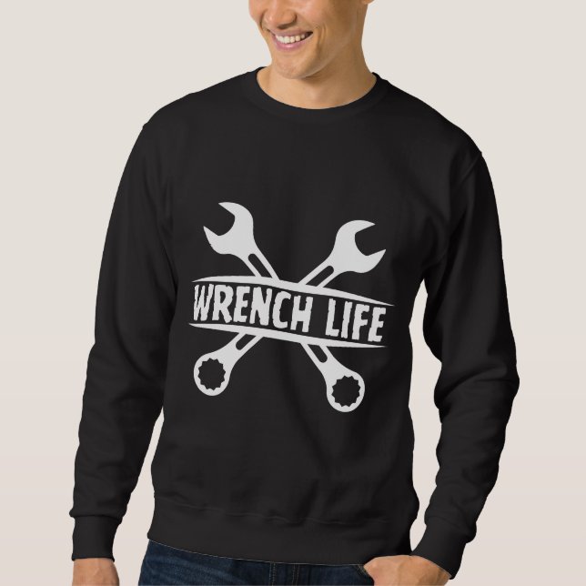 Wrench Life - Mekaniskt Pride Lång Ärmad Tröja (Framsida)