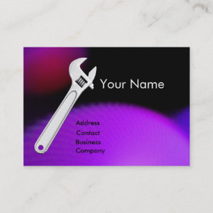 WRENCH METALL MEECHANICS,PLUMBERS Monogram Pearl Visitkort