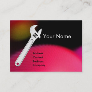 WRENCH METALL MEECHANICS,PLUMBERS Monogram Pearl Visitkort