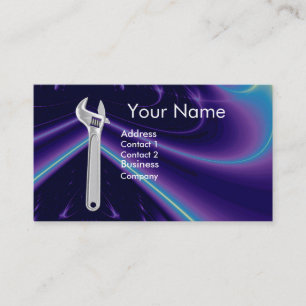 WRENCH METALL MEECHANICS,PLUMBERS MONOGRAM VISITKORT