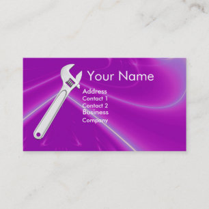 WRENCH METALL MEECHANICS,PLUMBERS MONOGRAM VISITKORT
