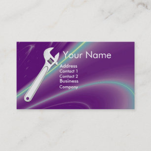 WRENCH METALL MEECHANICS,PLUMBERS MONOGRAM VISITKORT