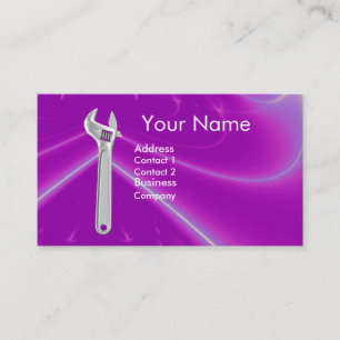 WRENCH METALL MEECHANICS,PLUMBERS MONOGRAM VISITKORT